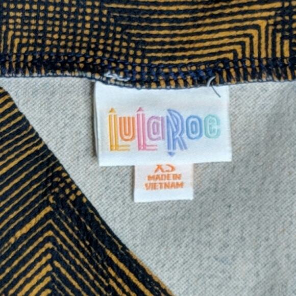 LuLaRoe Printed Cassie Skirt Pencil Brown Black Print XS New - Picture 6 of 8